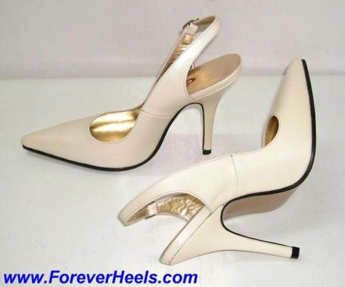 www.ForeverHeels.com Style CHC_V, V-Shape Sharp Pointed Toe Slingback High Heel Pumps - The Special 