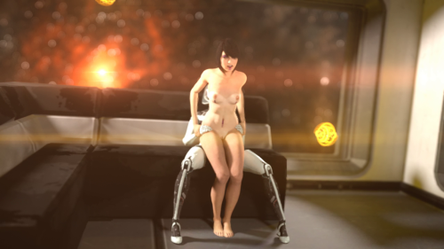 sspppthings:  Kasumi and EDIAnother angle. More movement. More lensflare! I realize that they are a bit excessive, so I am working on a version that is a bit more subdued. http://www.gfycat.com/TediousFixedChipmunk
