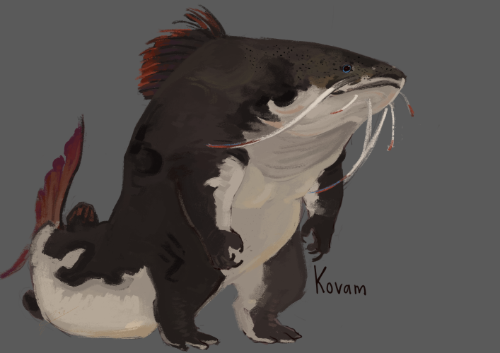 Seal Noises — a locathah I'm designing for a new campaign