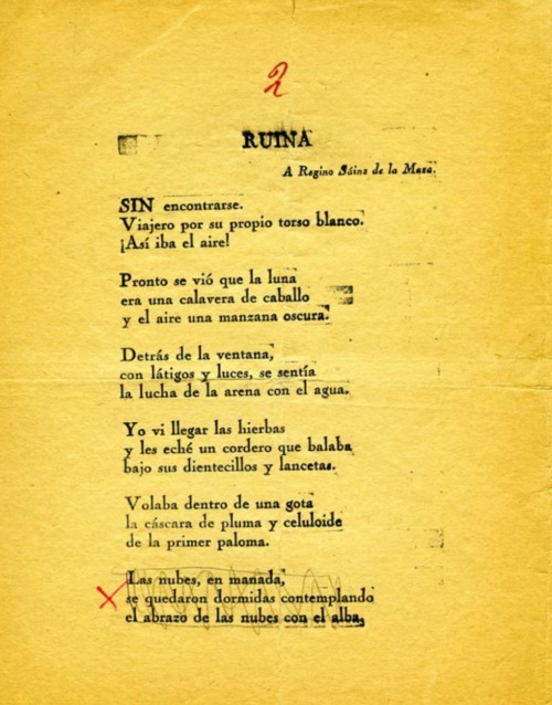 Raridades - três datiloscritos de Federico García Lorca, passaporte do poeta e o manuscrito do inédito (cuja terceira página foi perdida) “Budda”