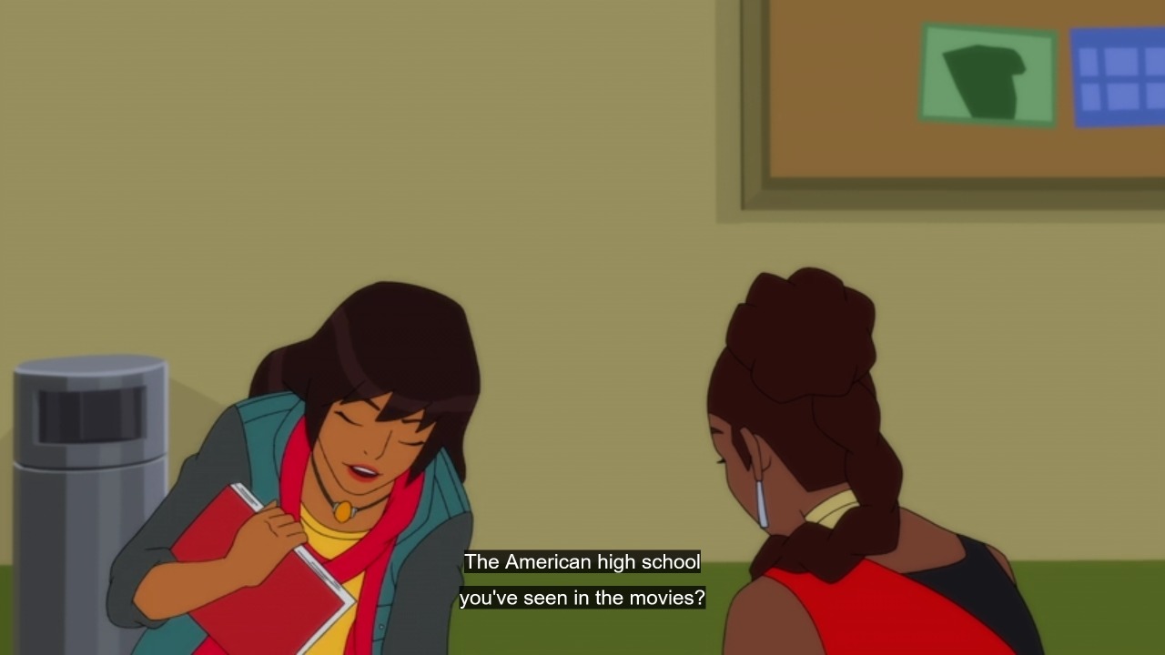 Kamala, you’re literally doing the “obligatory Mean Girls Cafeteria Tribes reference” #Kamala Khan#princess shuri#marvel rising#Marvel Comics