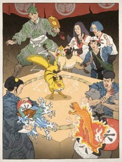 retrogamingblog:Nintendo Characters in the Japanese Ukiyo-e Art Style made by Jed Henry