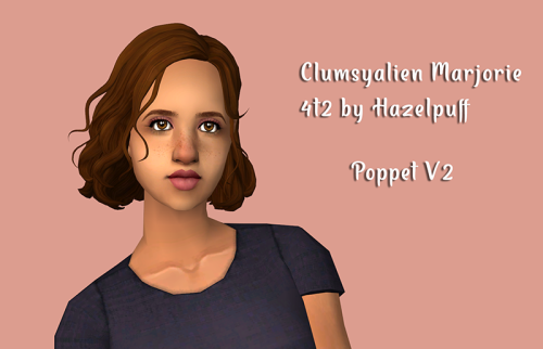 4 hairs converted by @hazelpuff retextured in Poppet V2. As always with clay hairs, these are origin