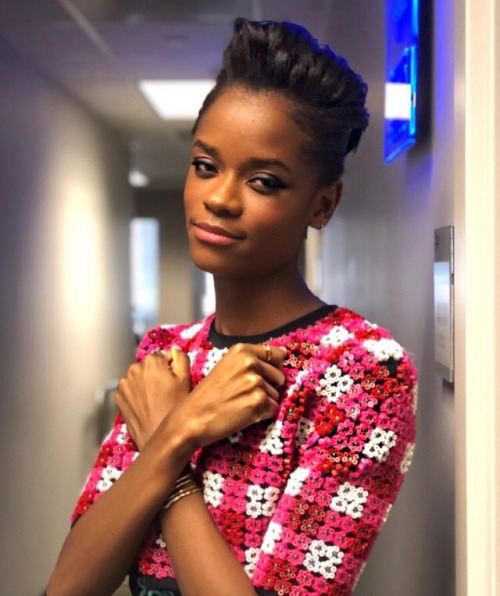 insanityofdanyi: Letitia Wright backstage at Live with Kelly and Ryan