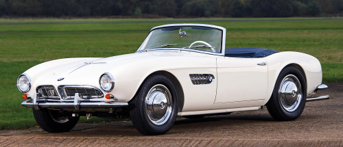 carsthatnevermadeitetc:  BMW 507 Roadster Series II, 1958. One of 34 example imported into the US is to be offered for sale at RM Sotheby’s Paris auction on February 5. The car has been extensively restored by BMW and it was during the restoration process