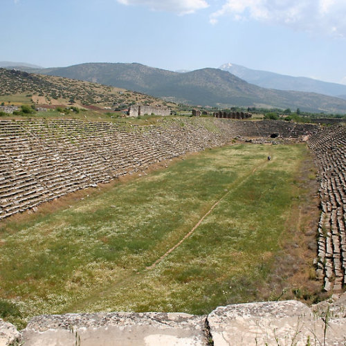 femalecontemporaryart: Aphrodisias Stadium I The stadium was used for athletic events until the thea