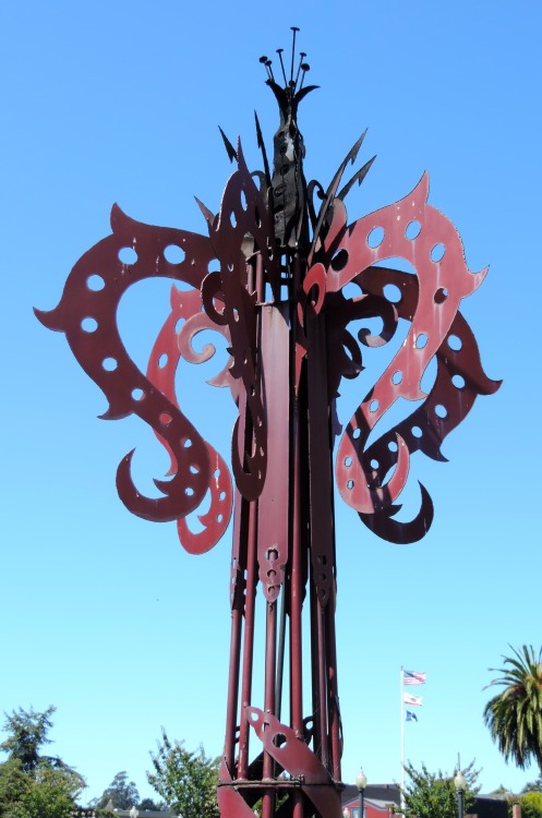 Sculpture, Central Plaza, Arcata, California, 2014.