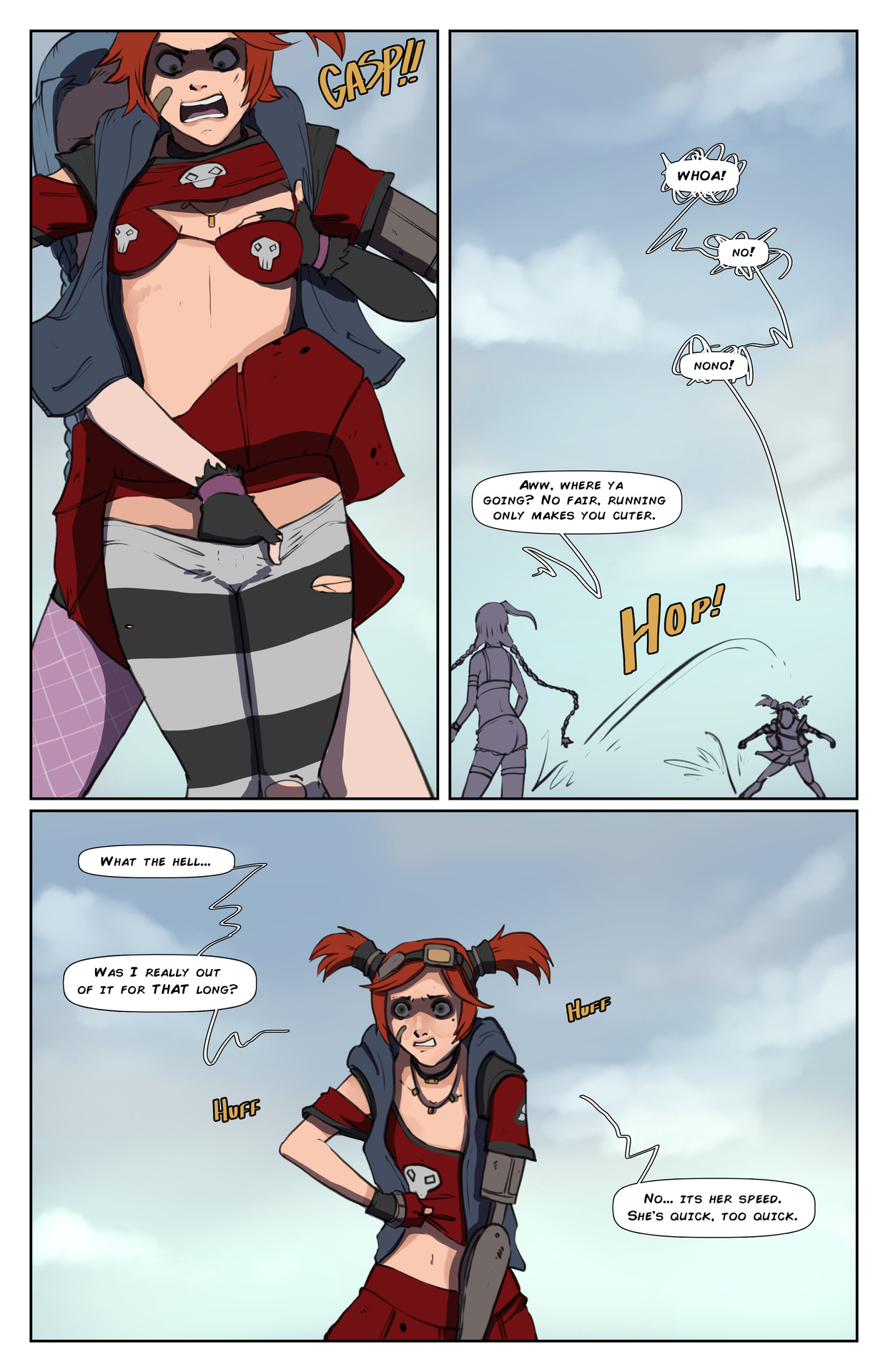 zaun-derground:  Jinx x Gaige Comic ‘Breaking a Vault Hunter’ by Anonymous (W.I.P.)Got