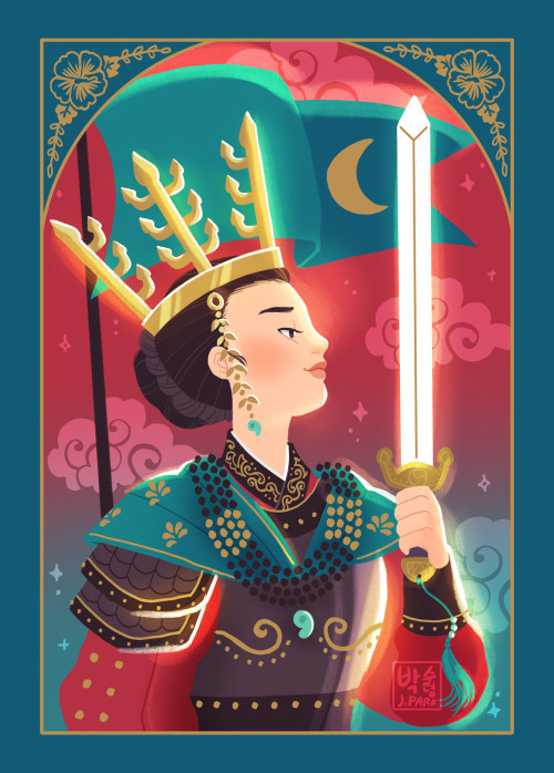 asunnydisposish: Queen Seondeok ⁣The first reigning queen of Silla who commanded the Hwarang in 7th 