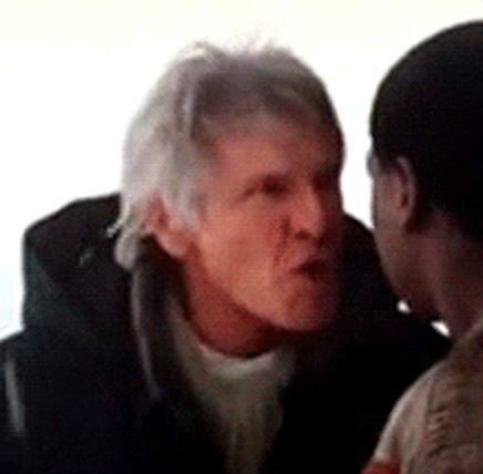beeishappy:  aroford:  star wars: the ongoing saga of han solo being angry in the cold   