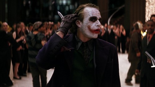  “Some men aren’t looking for anything logical, like money. They can’t be bought, bullied, reasoned, or negotiated with. Some men just want to watch the world burn.” The Dark Knight (2008) dir. Christopher Nolan 