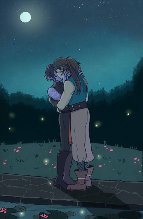 A kiss in the gardenTybalt and Evris finally got together in our last DnD session and I sucessfully 