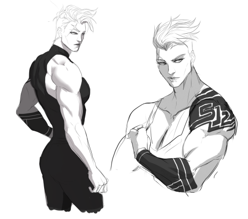 badasserywomen:  Random sketch i did late last night cause i wasnt getin to sleep anytime soon then. So buffness draws.  And nope i have not played Overwatch 