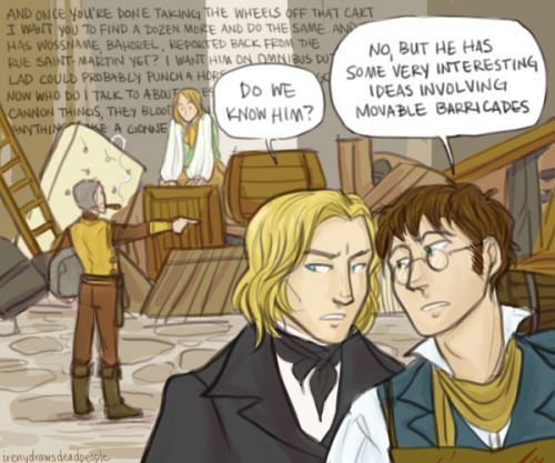 irenydraws:Vimes wakes up in the shadow of a barricade and immediately assumes the worst. But then i