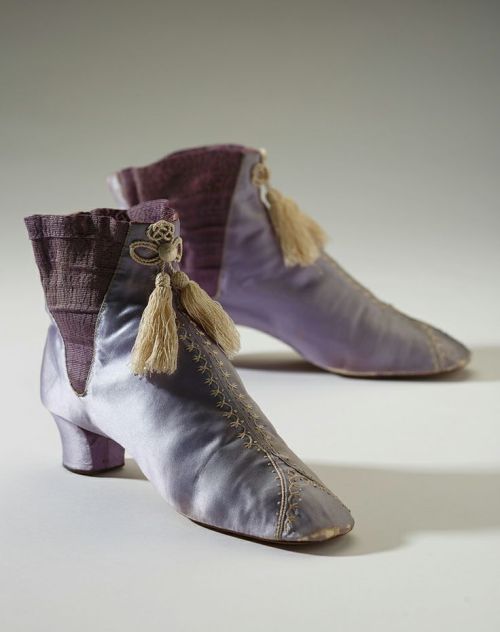 Mauve boots: English, early 1860sPhotography by Ron Wood for the Bata Shoe Museum(fashionmagazine.co