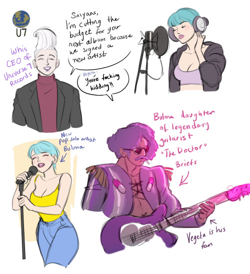 javidraws: I’ve been drawing a lot of DBZ band AU, (its honestly a vegebul band AU lol, but I had to