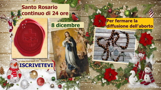 ☆● Santo Rosario continuo, di 24 ore, 8 dicembre, Solennità della Immacolata Concezione di Maria SS. ¯`•.¸¸.ஐ ISCRIVETEVI PER FERMARE LA DIFFUSIONE DELL'ABORTO November 27, 2019 at 12:27PM
Una crociata del Santo Rosario, continuo di 24 ore, il 8...