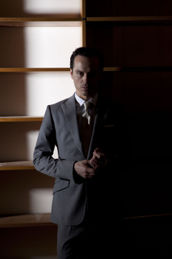 nixxie-fic:  Oh My Good Lord! *fans self* Promo Pictures - Andrew Scott as Jim Moriarty from BBC Sherlock -   Updated: Portrait version found &amp; HQ upgrades of the rest. Click here for: Portrait (2856x4284), All at 1912x1072: (Pic 1) (Pic 2) (Pic