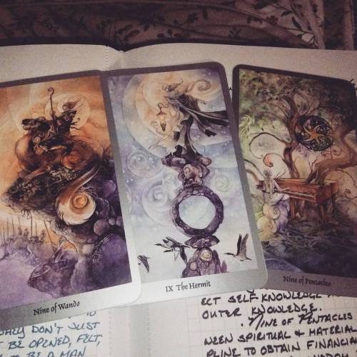 Another beautiful spread from my Shadowscapes Tarot. A lot about knowing my strength, having the dis