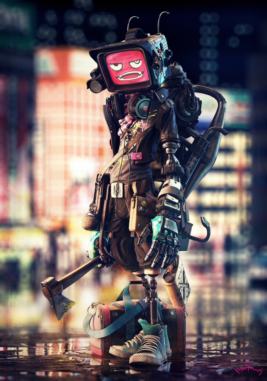 cinemagorgeous:  Machines with a little personality, by artist David D. Jimenez.