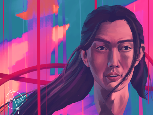 curiosity-killed: Wei Ying[A digital painting of Wei Wuxian from MDZS, done in highly saturated pink