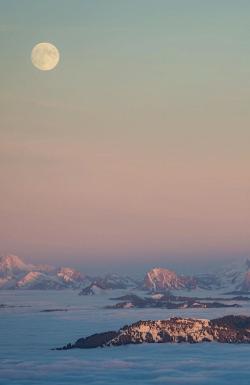 visualechoess:  Moon Rise by: Andy Beer 