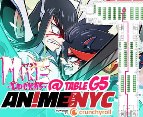 I’ll be at AnimeNYC this weekend, Friday through Sunday (November 16-18) at the Javits center!