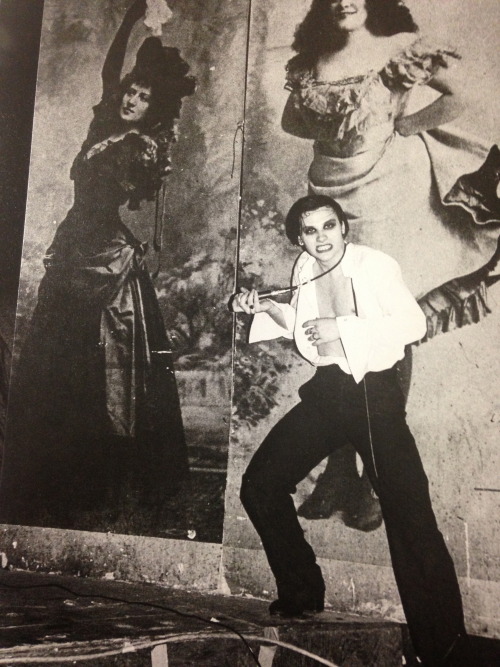 Dave Vanian of the Damned, in CBGBs….Taken from “CBGB & OMFUG Thirty Years of Underground Rock”