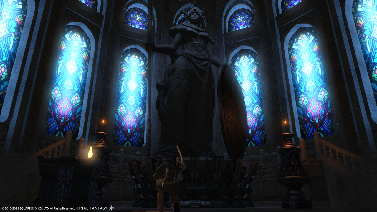 Day 22: Deity 

Jaiande follows Oschon the Wanderer, but we’ve had a lot of shots of her in the wild, so have an Ishgardian cathedral instead.  #junelezen #Final Fantasy XIV  #Final Fantasy 14 #FFXIV#mmorpg#ffxiv gpose#Elezen#duskwight