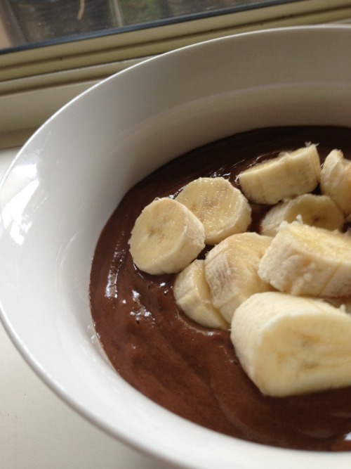 Choc Pudding with Bananas