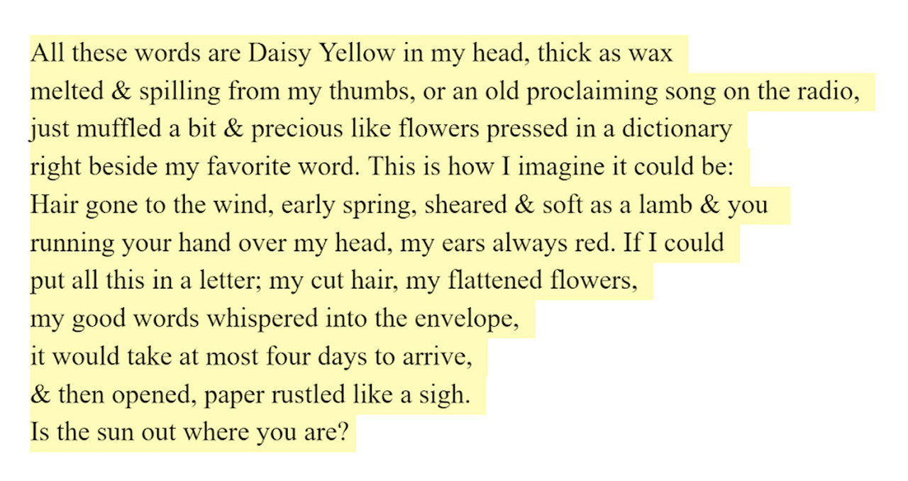 yellow poem by adam b.
