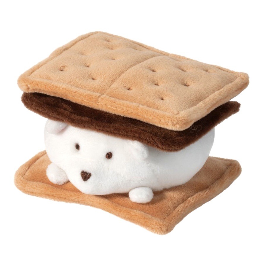plushieanimals:s’more bear macaroon by douglas x