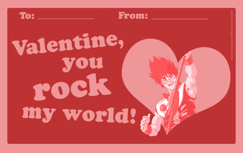 Another year of old-school anime Valentine cards! Yes, I’m back again this year with more cheesy pun