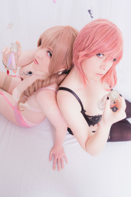 nsfwfoxydenofficial:   Happy Valentine’s Day! I have the perfect treat for you just in time for the occasion. ~ A brand new sweet/cute style duo set featuring me and @usatame as Serah and Lightning from FF13. 💕This set is packed generously with 110