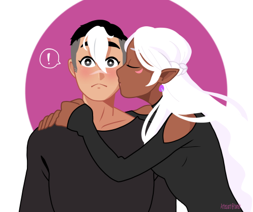 artesiant: Surprise kiss! I personally think that we need more Shallura EDIT: omg forgot the scar. F