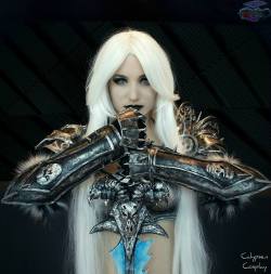 kamikame-cosplay:Lady Arthas cosplay &amp; Frostmourne made by Calypsen Cosplay  Photo by Konwenty PołudnioweIntel Extreme Masters 2015 Katowice     - OAG