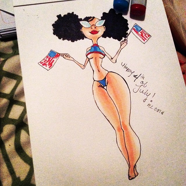 melaniecoutavas:  #fourthofjuly @sketch_dailies happy 4th of July ! 