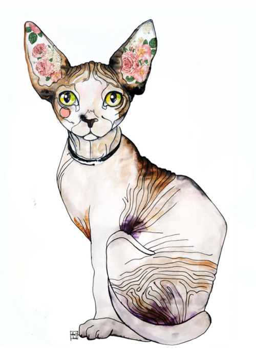 asylum-art-2:  Sara Ligari: Watercolor Illustrationsartist on tumblrFashion illustration is a specialized kind of art, different  than what I’m used to doing. Negative space plays a huge role in drawing  your eye around the drawing. The model needs