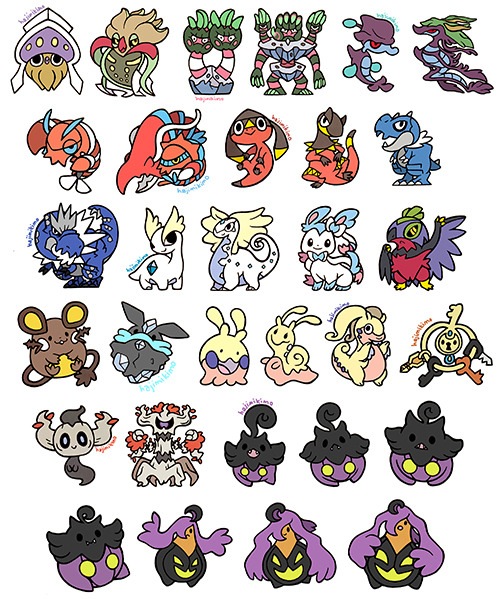 hajimikimoart:  Finally, the shiny forms for all the Gen 6 Pokemon are now available