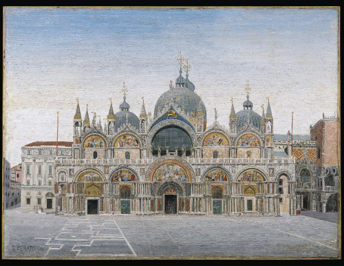 Micromosaic with view of the Basilica of San MarcoCerato, E., Artist 1907 / Medium: grout, glass, go