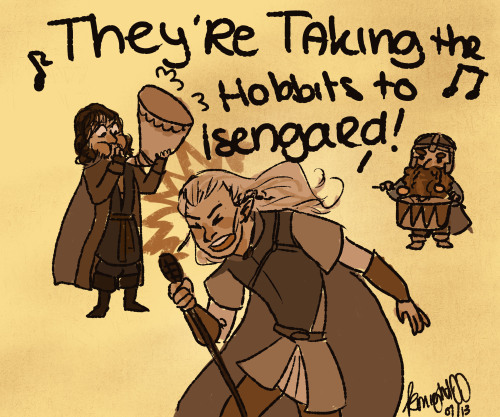 theartofknightjj:You are making your father proud Legolas!Dwarves don’t know how to party.Based on t