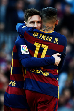 fcbarcelonasource:  Lionel Messi and Neymar