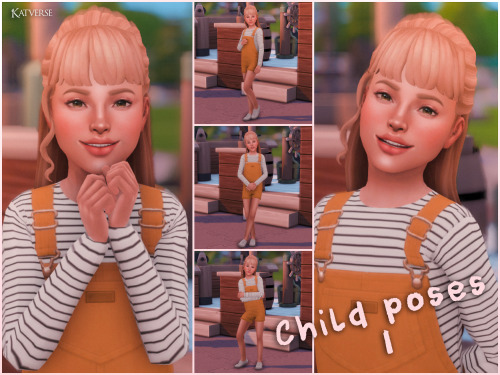 katverse: Child Pose Pack 01 5 poses total The Sims 4 child poses in game + CAS (replaces the Active