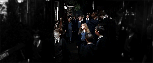 nearlyheadlessfinnick:  Dean Thomas seeing Hagrid for the first time. 