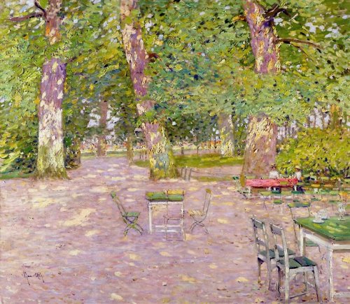 Beer Garden   -   Max Uth ,  1910German, 1863-1914Oil on canvas