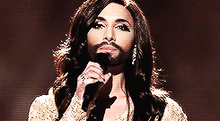 kaeandlucy:  kaniehtiio:  have you accepted conchita wurst as your lord and saviour?   Incredible!  She’s fabulous. And fuck those neanderthal politicians who tried to ban her from the competition. 
