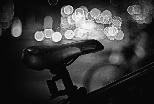 Midnight BikeMeyer Optik Trioplan 100mm/f2.8 + Pentax LX + Kodak Portra 160switched to B&amp;W