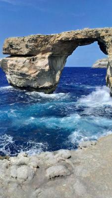 naturalsceneries:  The Azure Window, Dwejra, Gozo Source: trezegol (reddit)
