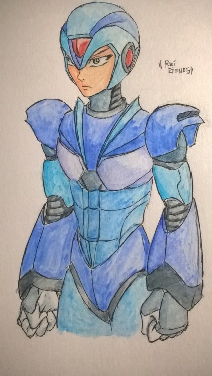  Well I think this is a lot better than my last watercolor attempt. I played Megaman X8 years ago an