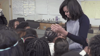 micdotcom:  Watch: Michelle Obama surprised some elementary school kids and it was
